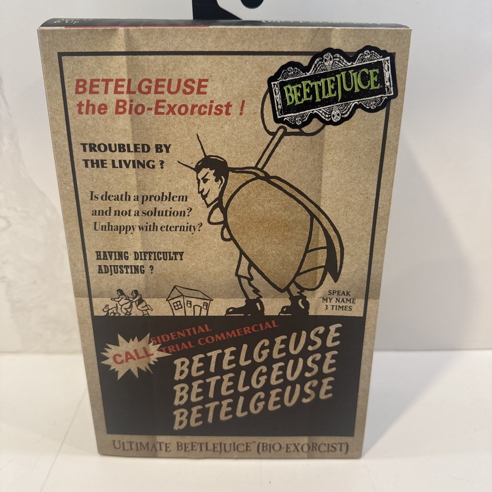NEW NECA Ultimate Beetlejuice Betelgeuse Action Figure Reel Toy Bio-Exorcist 7"